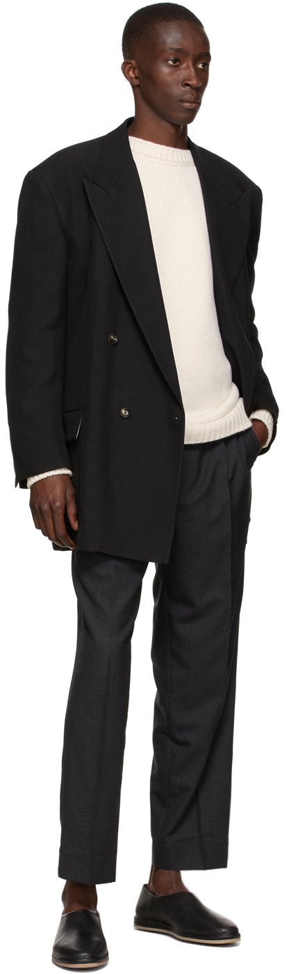 Fear of God Black Wool Double Pleated Trousers