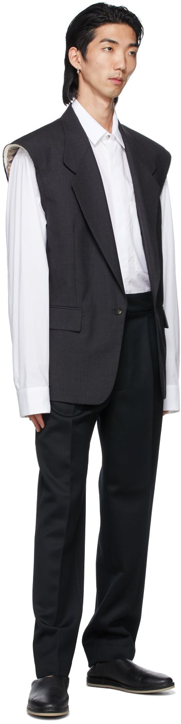 Fear of God Black Wool Double Pleated Trousers