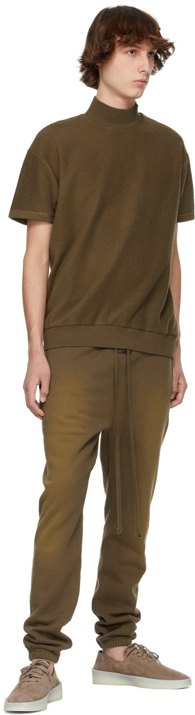 Fear of God Brown Inside Out Mock Neck Sweatshirt