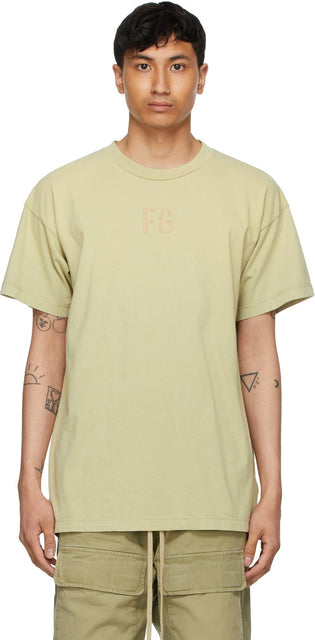 Fear of God Green 'FG' T-Shirt - Peur de Dieu Green 'FG' T-shirt - 그린 'FG'티셔츠에 대한 두려움