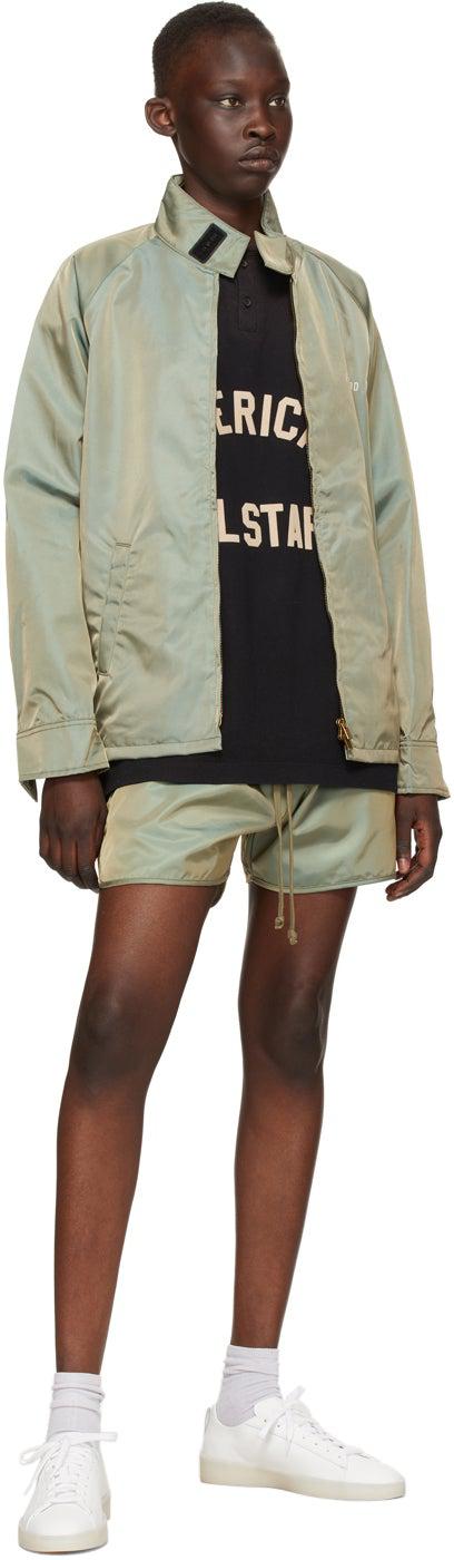 Fear of God Green Iridescent Track Shorts