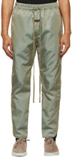 Fear of God Green Nylon Track Pants - Peur du pantalon de piste de nylon vert de Dieu - 그린 나일론 트랙 바지에 대한 두려움