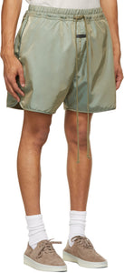Fear of God Green Nylon Track Shorts