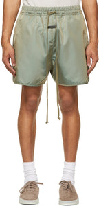 Fear of God Green Nylon Track Shorts - Peur de dieu Nylon vert Short - 그린 나일론 트랙 반바지에 대한 두려움