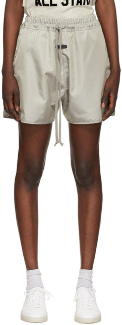 Fear of God Grey Iridescent Track Shorts - Peur de la piste irisé grise de Dieu - 하나님의 회색 무지개 빛깔의 트랙 반바지에 대한 두려움