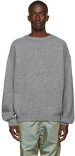 Fear of God Grey Knit Overlapped Sweater - Peur de pull chevauché à tricot gris Dieu - 하나님의 두려움 그레이 니트 겹쳐진 스웨터를 겹쳐서