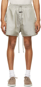 Fear of God Grey Nylon Track Shorts - Peur de dieu gris nylon short short - 하나님의 두려움 그레이 나일론 트랙 반바지