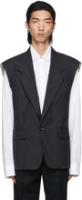 Fear of God Grey Sleeveless Blazer - Peur du blazer sans manches gris de Dieu - 하나님의 회색 민소매 블레이저에 대한 두려움