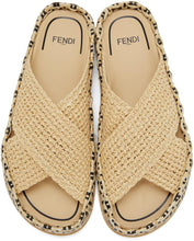 Fendi Beige 'Forever Fendi' Reflections Sandals