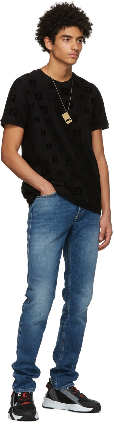 Fendi Black 'Forever Fendi' T-Shirt
