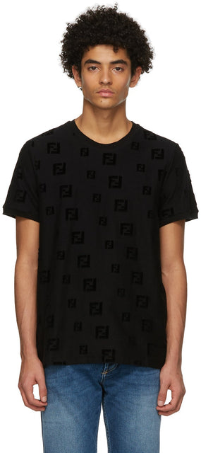 Fendi Black 'Forever Fendi' T-Shirt - T-shirt Fendi Black 'Forever Fendi' - Fendi Black 'Forever Fendi'티셔츠