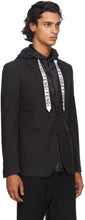 Fendi Black Hooded Logo Blazer