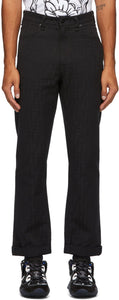 Fendi Black Jacquard 'Forever Fendi' Jeans - Fendi Black Jacquard 'Forever Fendi' Jeans - Fendi Black Jacquard 'Forever Fendi'청바지