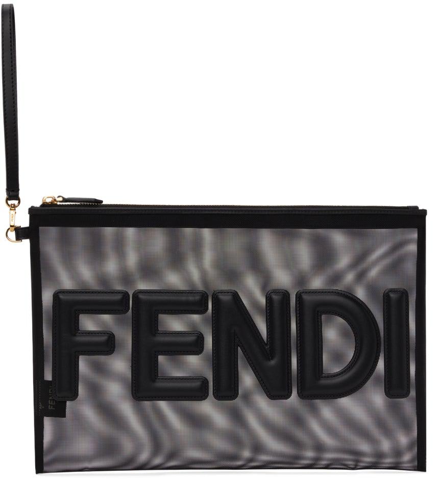 Fendi Black Large Flat Pouch – BlackSkinny