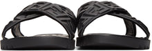 Fendi Black Leather 'Forever Fendi' Slides