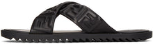 Fendi Black Leather 'Forever Fendi' Slides