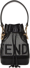Fendi Black Mesh Mini Mon Tresor Bucket Bag
