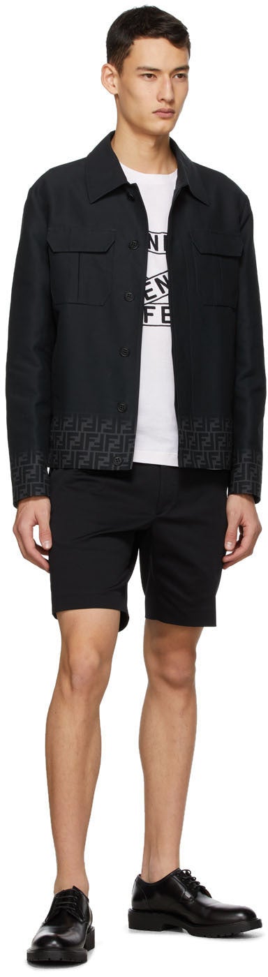 Fendi Black Plain Shorts