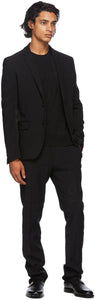 Fendi Black Wool Punched Check Sweater