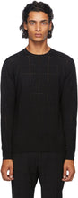 Fendi Black Wool Punched Check Sweater - Pull de vérification perforé de laine noire Fendi - Fendi Black Wool 펀치 체크 스웨터