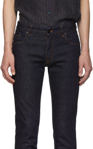 Fendi Blue 'Forever Fendi' Pocket Jeans