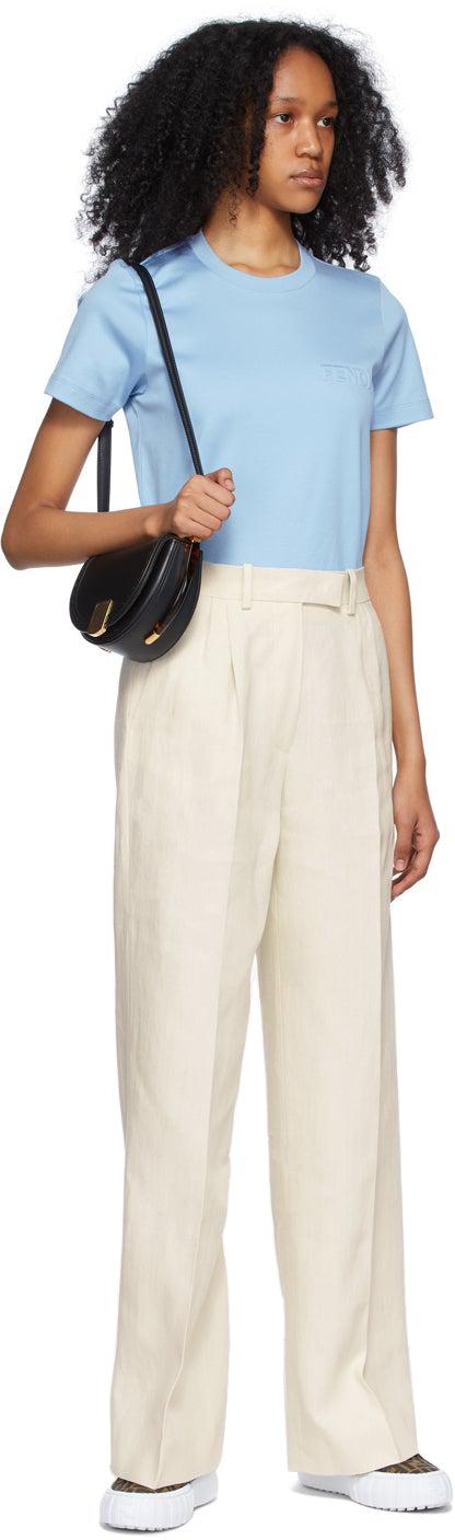 Fendi Blue Logo T-Shirt