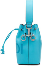 Fendi Blue Mini Allover Mon TrÃ©sor Bucket Bag
