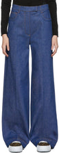 Fendi Blue Wide-Leg Jeans - Jean à jambe bleu Fendi - 펜디 블루 넓은 다리 청바지