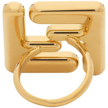 Fendi Gold 'Forever Fendi' Maxi Logo Ring