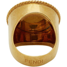 Fendi Gold Karligraphy Ring