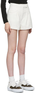 Fendi Off-White Denim Trompe L'oeil Shorts