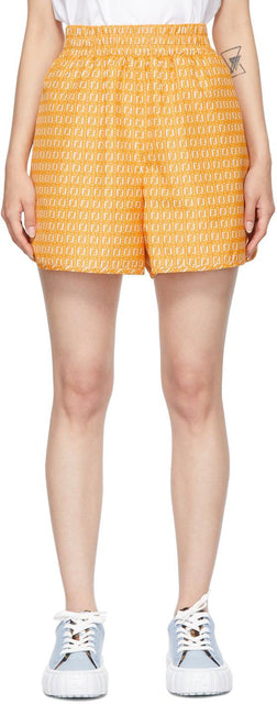 Fendi Orange 'Forever Fendi' Gym Shorts - Short de gymnase Fendi Orange 'Forever Fendi' - Fendi 오렌지 'Forever Fendi'체육관 반바지