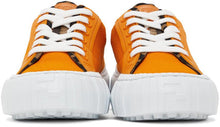 Fendi Orange 'Forever Fendi' Trim Sneakers