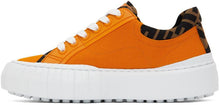 Fendi Orange 'Forever Fendi' Trim Sneakers