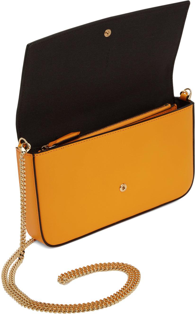 Fendi Orange Logo Wallet Shoulder Bag