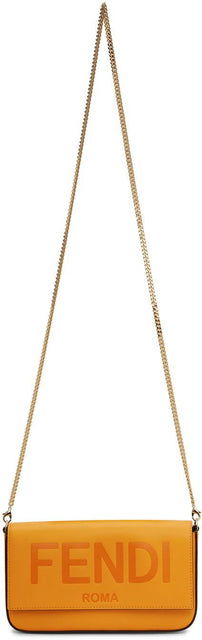 Fendi Orange Logo Wallet Shoulder Bag - Sac à bandoulière Portefeuille Fendi Orange Logo - 펜디 오렌지 로고 지갑 숄더 백