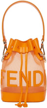 Fendi Orange Mesh Mini Mon Tresor Bucket Bag