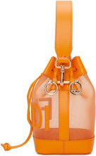 Fendi Orange Mesh Mini Mon Tresor Bucket Bag