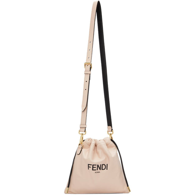 Fendi Pink Drawstring Logo Bag - Sac de logo à cordon rose Fendi - 펜디 핑크 Drawstring 로고 가방