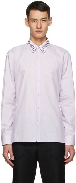 Fendi Pink Embroidered Collar Shirt - Chemise à col brodé rose Fendi - 펜디 핑크 수 놓은 칼라 셔츠