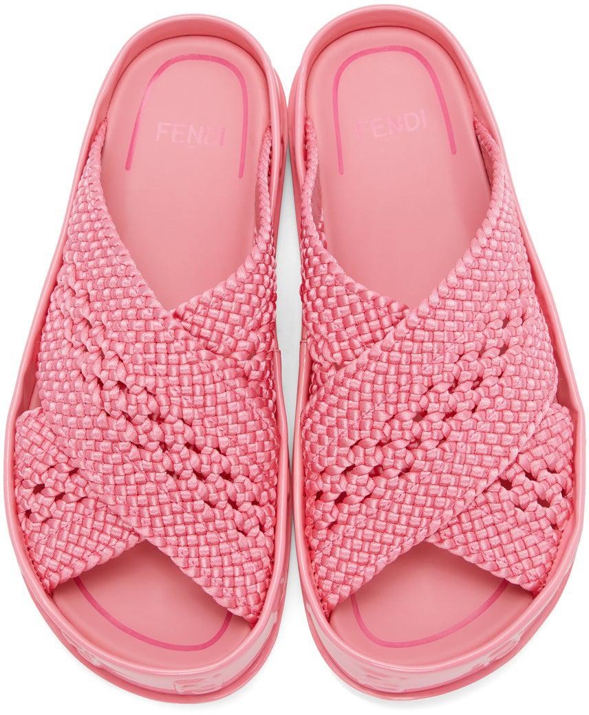 Fendi Pink 'Forever Fendi' Reflections Sandals