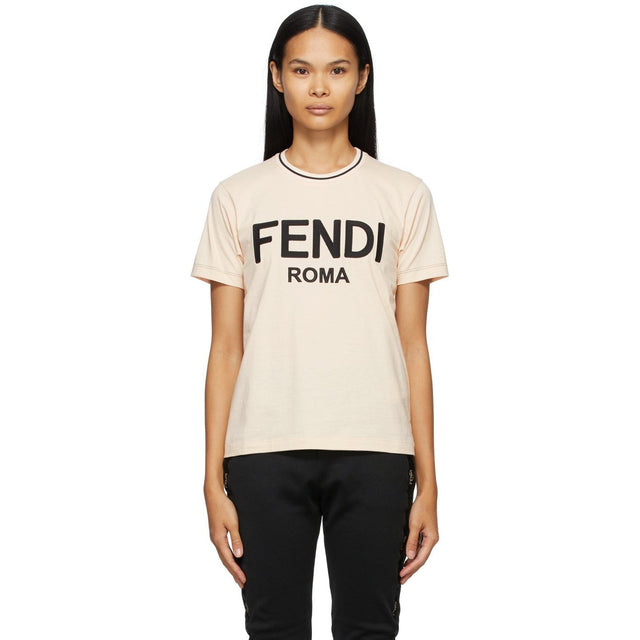 Fendi Pink Jersey T-shirt - T-shirt de jersey rose Fendi - 펜디 핑크 저지 티셔츠