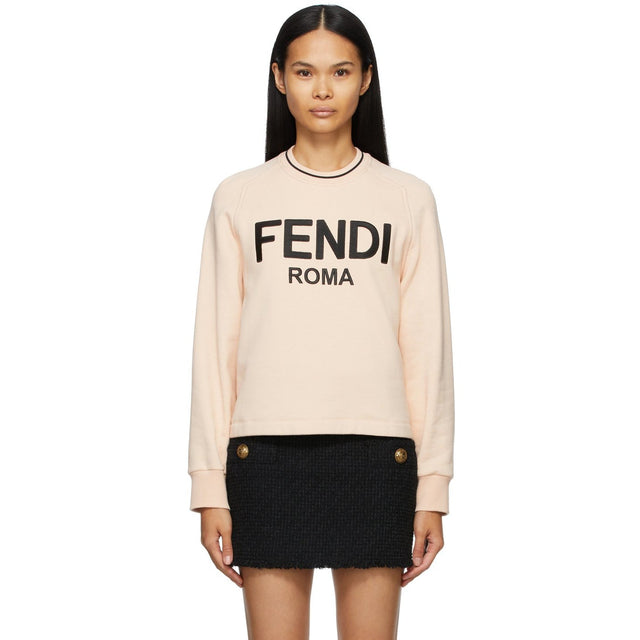 Fendi Pink Logo Sweatshirt - Sweat-shirt de logo Fendi rose - 펜디 핑크 로고 스웨터
