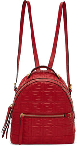 Fendi Red Mini 'FF' Backpack - Fendi Red Mini 'FF' Sackpack - 펜디 레드 ​​미니 'FF'배낭