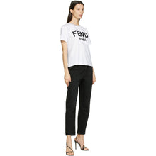 Fendi White Embroidered Logo T-Shirt
