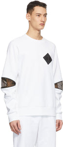 Fendi White 'Forever Fendi' Patch Sweatshirt