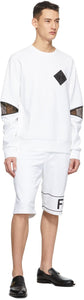 Fendi White 'Forever Fendi' Patch Sweatshirt