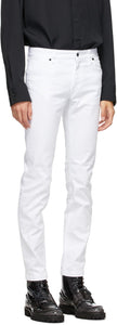 Fendi White Joshua Vides Edition Skinny Jeans
