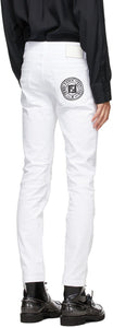 Fendi White Joshua Vides Edition Skinny Jeans