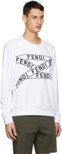 Fendi White Logo Sweatshirt